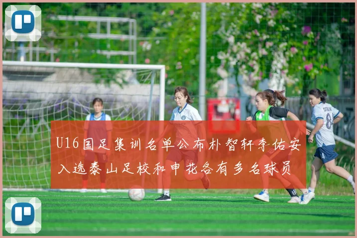 U16国足集训名单公布朴智轩李佑安入选泰山足校和申花各有多名球员参与